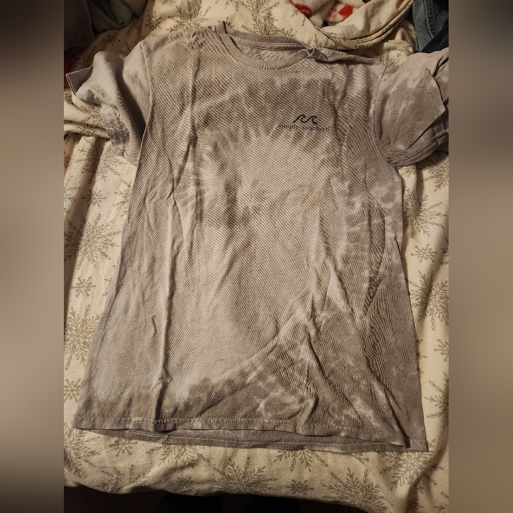 Simply Southern Gray and Orange Short Sleeve Tee